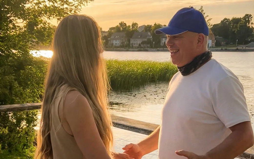Dancing at sunset by the water in Pärnu